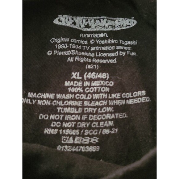 YuYu Hakusho Anime Manga T-shirt Tee Black Size XL Short Sleeve - Picture 8 of 8